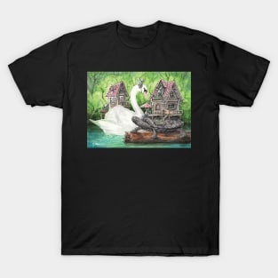 Gnomes, Turtle and swan T-Shirt